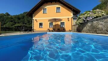 A heated pool