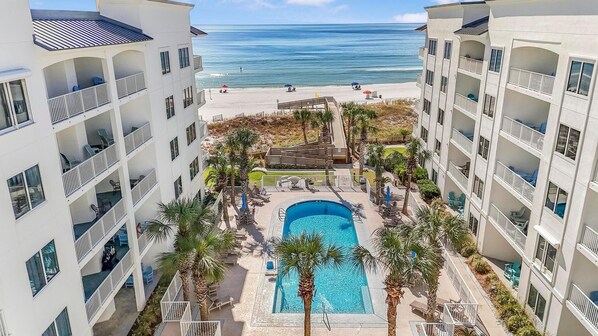 Condo, 1 King Bed with Sofa bed (Palm Beach A14) | Pool | A heated pool - Palm Beach A14 (Orange Beach)