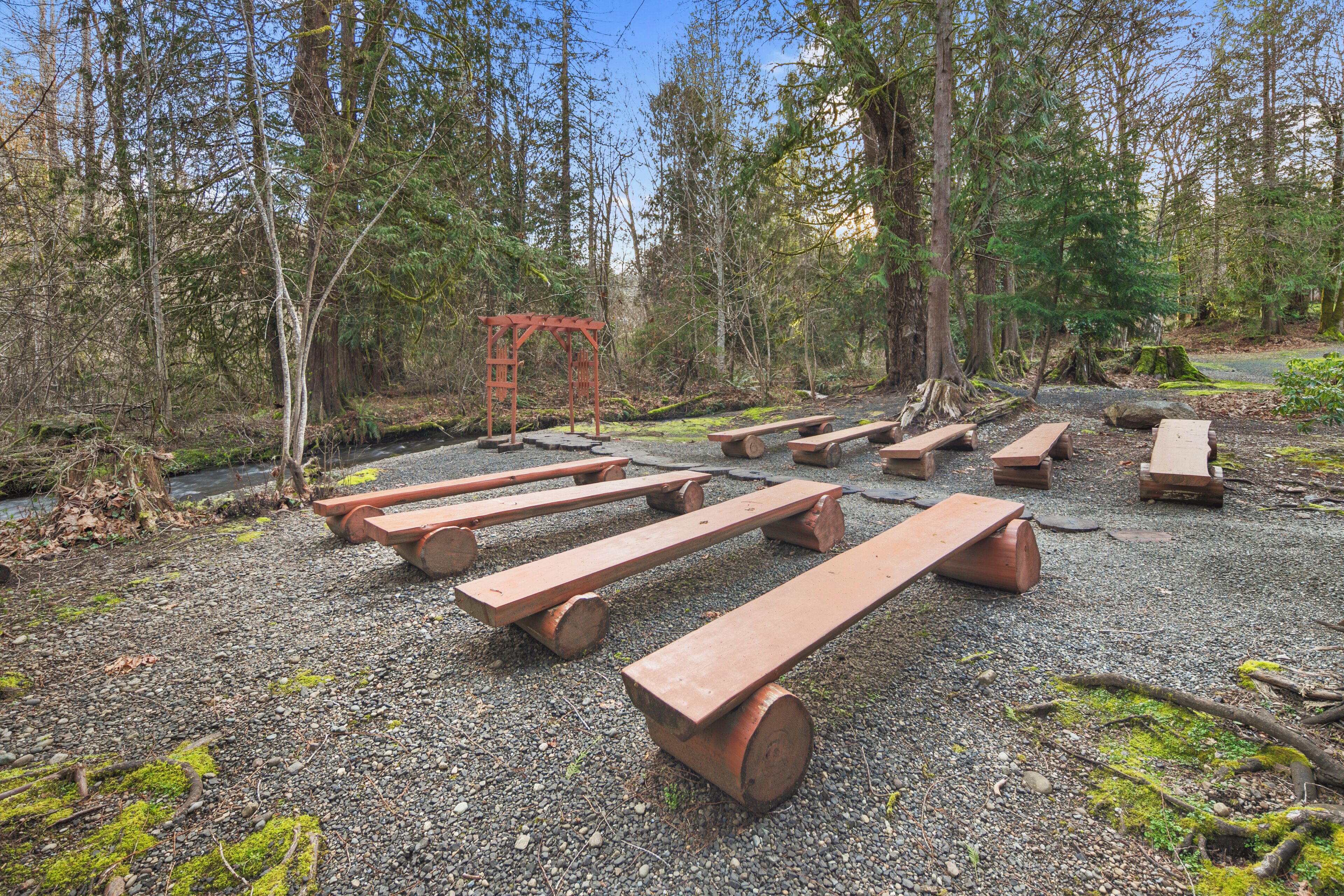 Outdoor wedding area