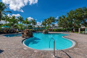 Et oppvarmet basseng