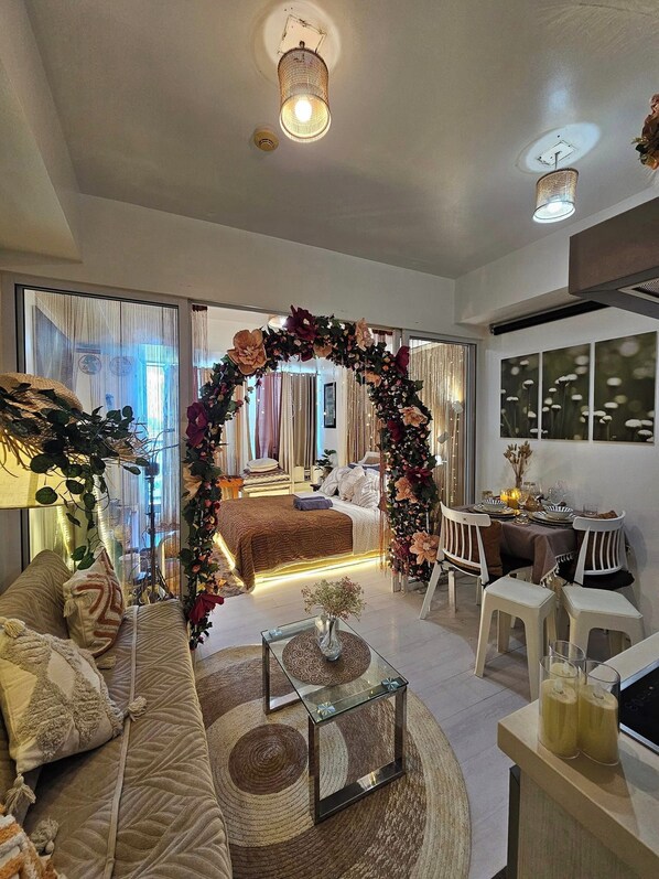 Condo conforto, vista para a cidade | 1 quarto, Wi-Fi de cortesia