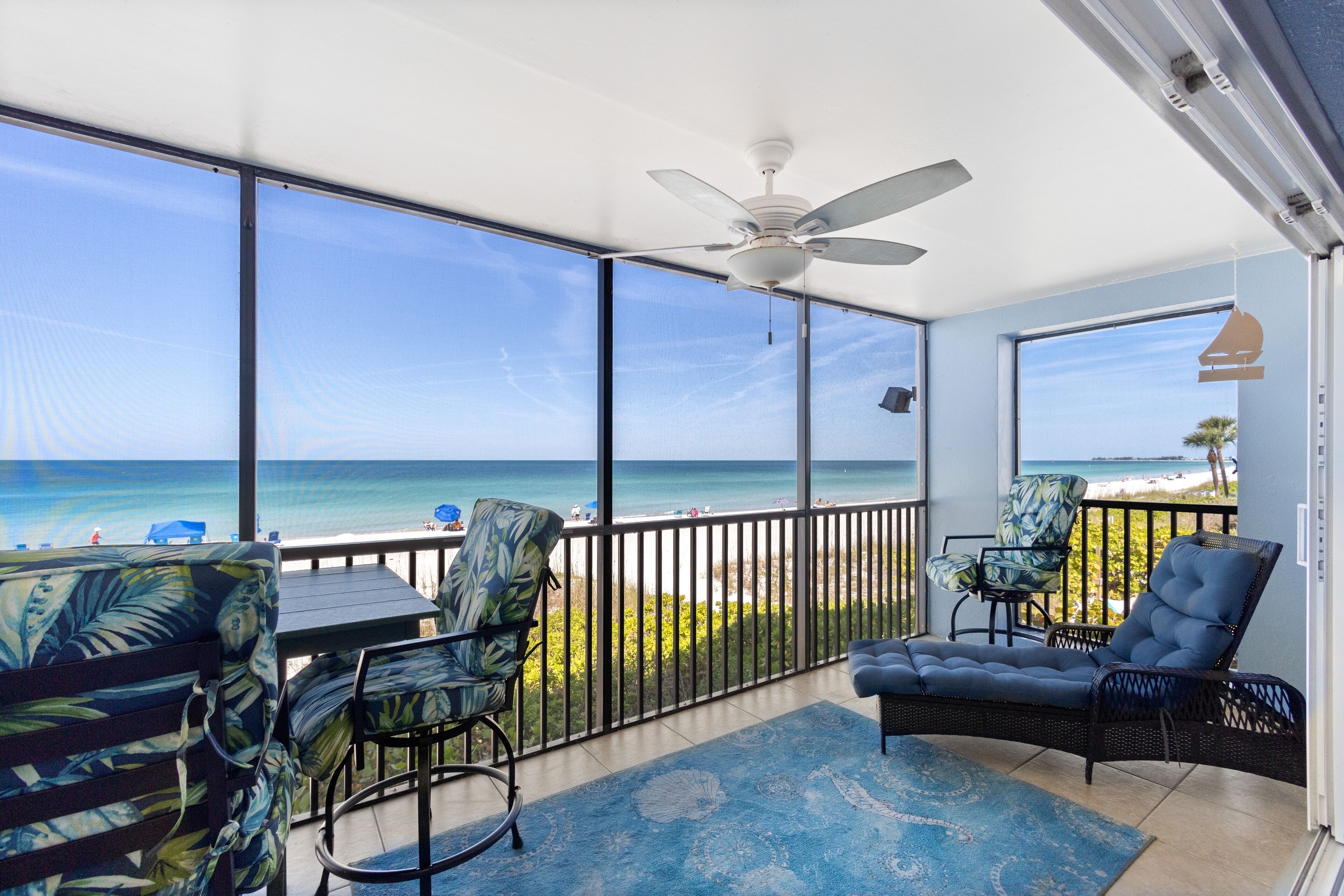 Luxury Gulf-front condo with beach access, heated pool, sunset views, & balcony