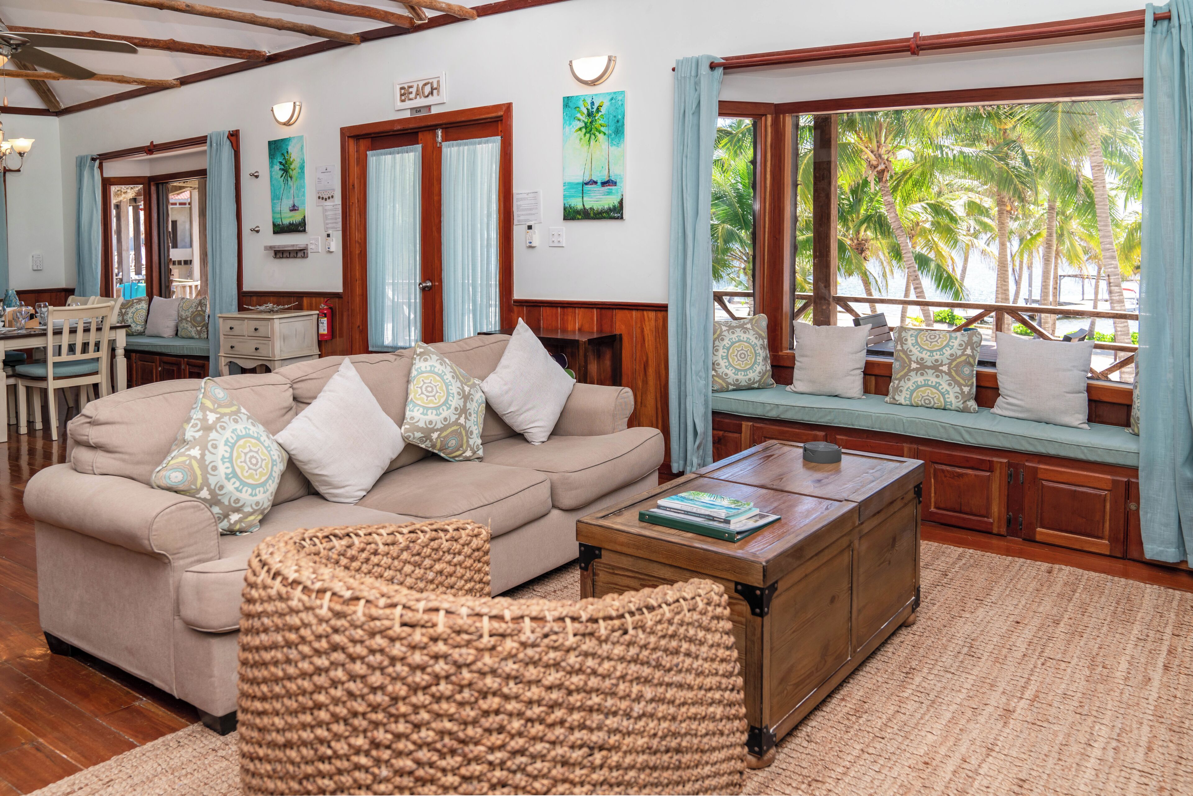 Luxury Double Room Single Use, 2 Bedrooms, Sea View, Beachfront | Living area | 32-inch Smart TV with cable channels, Netflix, streaming services