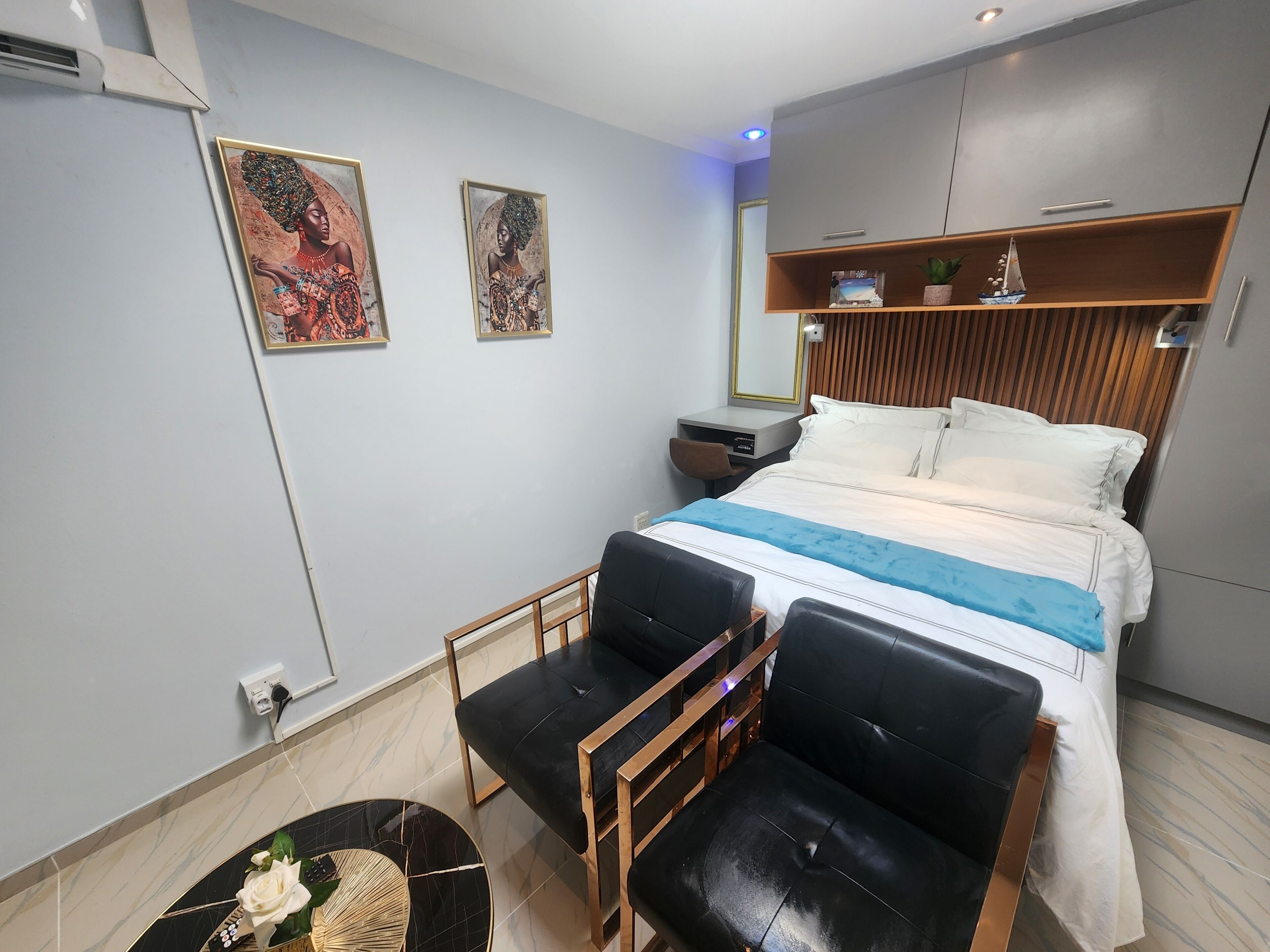 Bettwäsche aus ägyptischer Baumwolle, hochwertige Bettwaren, Minibar