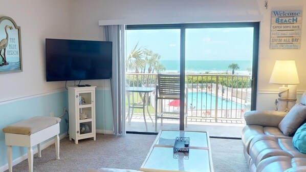 Smart TV, books - Three bedroom oceanfront w/ heated pool at Canaveral Towers! (Cape Canaveral)