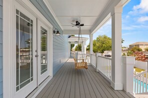 Terrace/patio - New Beach House with Private Saltwater Pool + Hot Tub! Quick Walk to Beach! (Myrtle Beach)