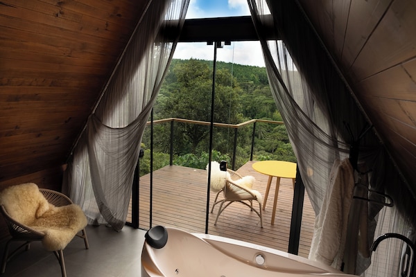 Cabane Luxe, vue jardin