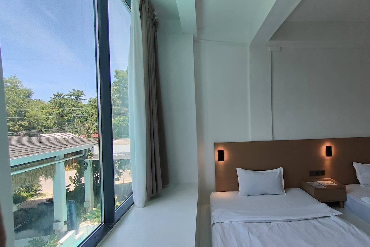 Deluxe Double Room, 2 Double Beds, Balcony, Pool View