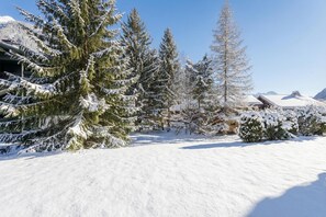 Shared Garden - Residence Montana Le Duplex 3BR Near to Grands Montets Ski Lift, Sleeps 6, Argentière (Chamonix), France (Argentière (Chamonix))