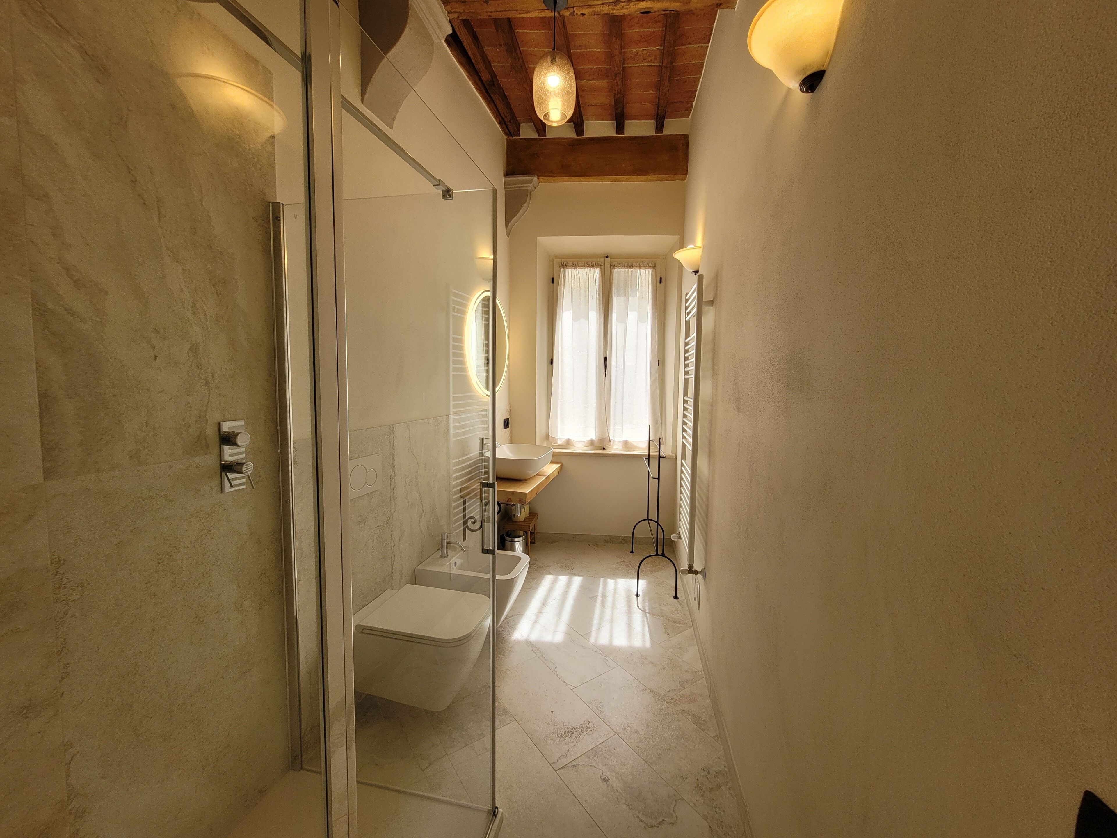 Shower, hair dryer