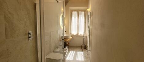 Shower, hair dryer
