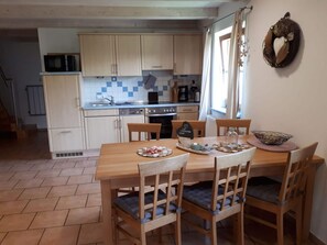 Apartment | Private kitchen | Oven, electric kettle, toaster