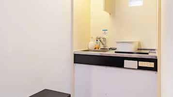 Fridge, microwave, stovetop, rice cooker