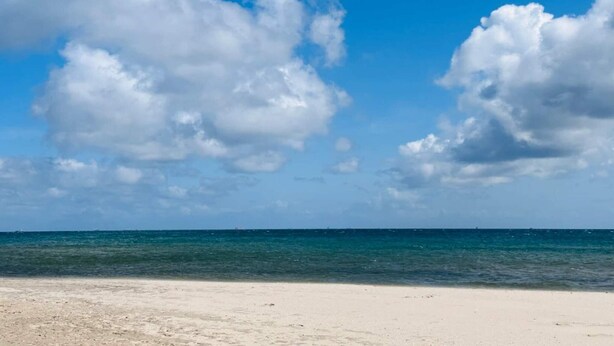 A beach with clear skies and calm waters.