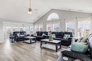 Smart TV - Gorgeous 2nd Row Home with Amazing Ocean Views, 2 Large Decks, Dog Friendly, Sleeps 12 (Oak Island)