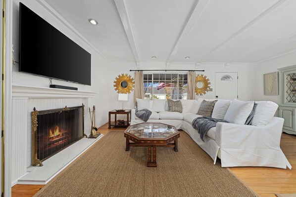 TV connectée, cheminée