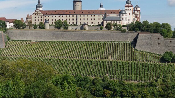 A large historic building with multiple towers and a fortified wall. - Holiday Apartment Wurzburg (Würzburg)