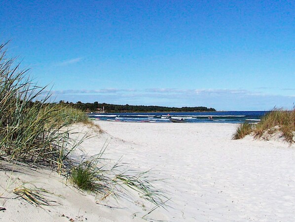 A beach with sand dunes and a clear view of the ocean. - 8 Person Holiday Home in Nexo (Nexø)