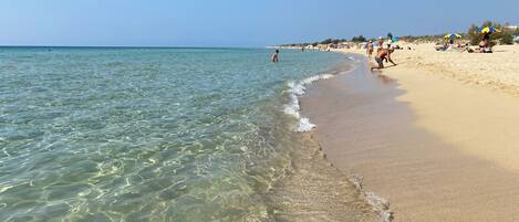 Sun-loungers, beach towels