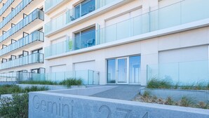 A modern building with a nameplate reading "Gemini 274". - Apartment With sun Facing Terrace (Middelkerke)