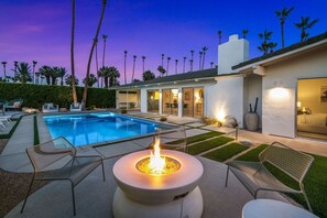 A heated pool
