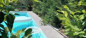 Villa Neuve 180m² Isolée Hauteurs Prades le Lez : 4 Vastes Chambres, Piscine 8x4