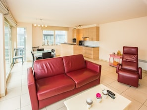 Apartment | Living area - Bright Apartment With Terrace (Middelkerke)