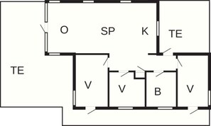 House | Floor plan - 6 Person Holiday Home in Vestervig (Vestervig)