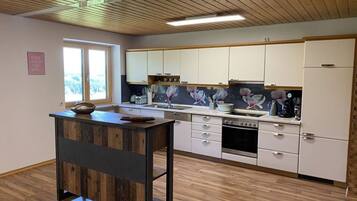 Apartment | Private kitchen | Oven, electric kettle, toaster