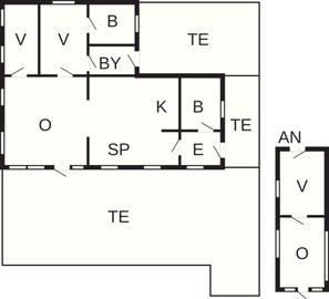 House | Floor plan - 6 Person Holiday Home in Slagelse (Slagelse)