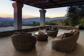 Villa panorámica, 2 habitaciones, piscina privada, vistas al mar | 2 dormitorios, sábanas de algodón egipcio, ropa de cama de alta calidad