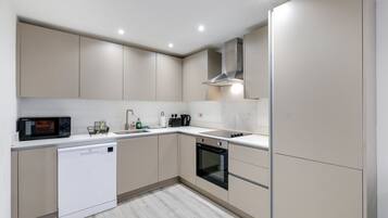 Basic Apartment, 1 Bedroom | Private kitchen | Fridge, oven, stovetop, toaster