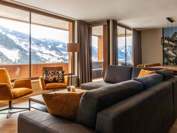 Living room - Stylish Apartment With Sauna, ski Lift at 600 m (Schruns)