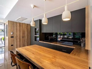 Villa | Private kitchen | Fridge, microwave, oven, stovetop - Villa Alpha - Four Bedroom Villa With Swimming Pool (Rab)