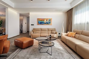 Exclusive Villa, Sea View | Living area | 150-cm LCD TV with digital channels