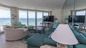 Smart TV, DVD player - E806 Gulf Front, Low Floor, 3 Pools, Gated Condo (Panama City Beach)