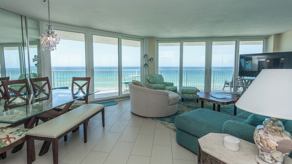 Smart TV, DVD player - E806 Gulf Front, Low Floor, 3 Pools, Gated Condo (Panama City Beach)