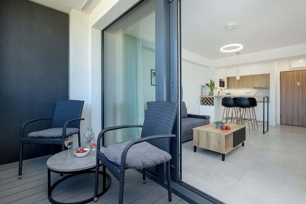 Furnished balcony.