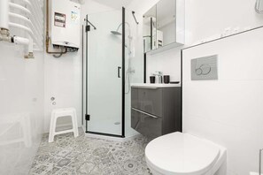 Een douche, een haardroger