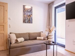 Apartment | Living area - Apartment With Shared Infinity Pool (Sankt Martin am Tennengebirge)
