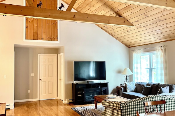 Smart TV, fireplace, foosball, table tennis