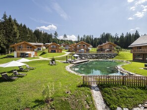 Chalet | Pool | Outdoor pool - Cosy Chalet in Wolting With Natural Swimming Pond (Tamsweg)