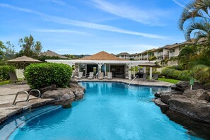 Pool - Kona Sea Ridge#X1: Beautiful 2 level Spacious 3 bedroom with Ac & Ocean Views (Kailua Kona)