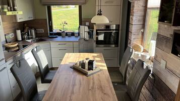 Ferienhaus | Eigene Küche | Ofen, Wasserkocher, Toaster, Hochstuhl