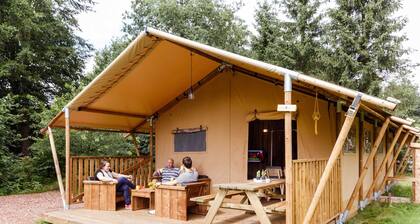 Atmospheric Glamping Tent With Bathroom in Nature