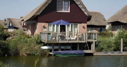 Villa With Terrace on the Water in Friesland