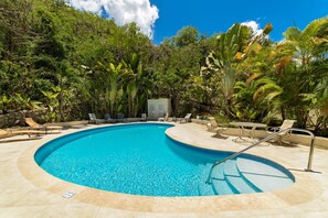 Outdoor pool - Sabella - Luxury Villa, steps to White Sand Beaches, Restaurants Bars. Pool. (Saint James)