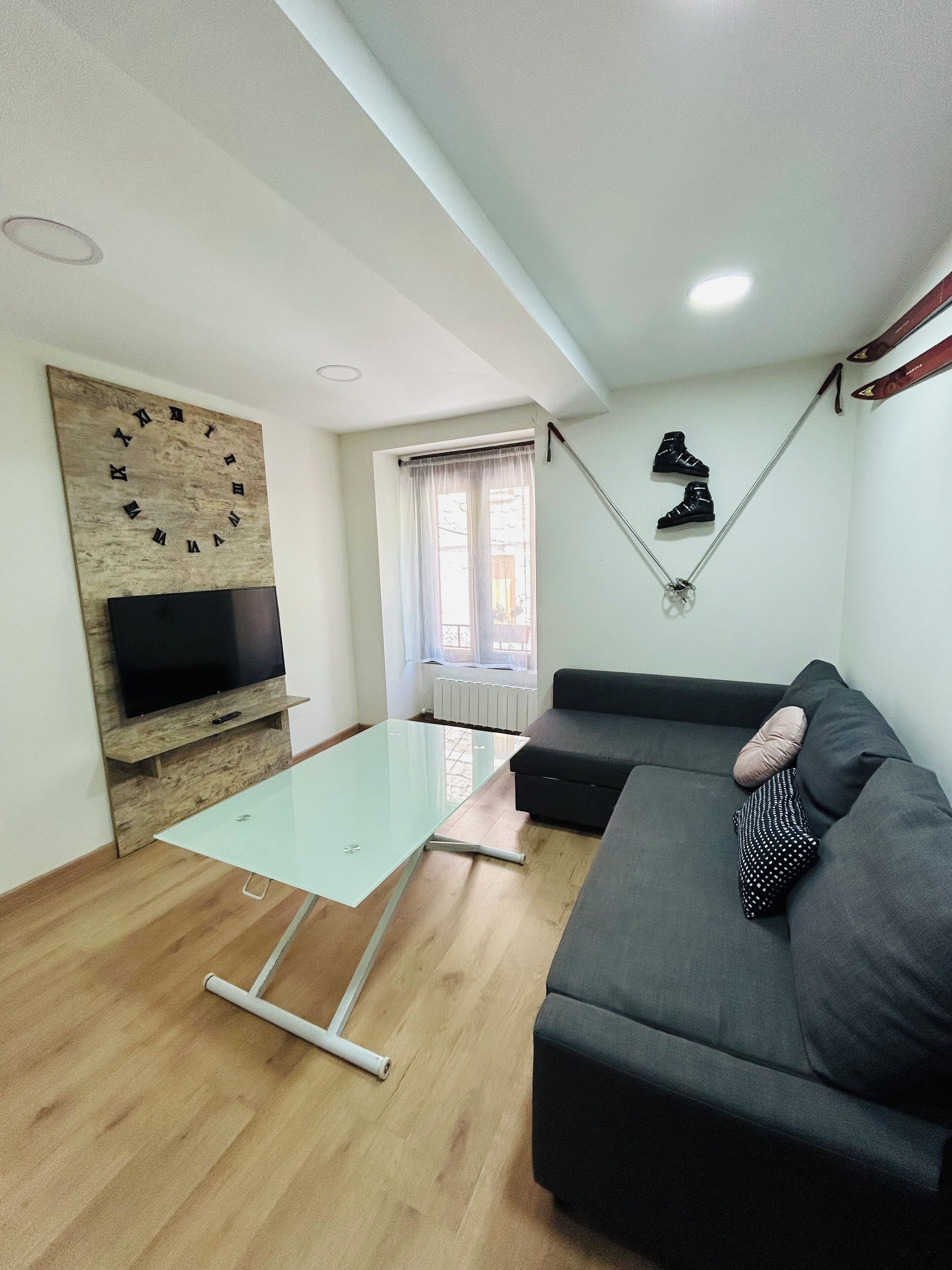 Family Apartment, Mountain View | Living area | 27-inch flat-screen TV with digital channels