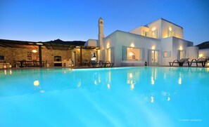 Outdoor pool - Alkaia Exclusive Villa with Breathtaking Sea Views and Private Infinity Pool (Mykonos)