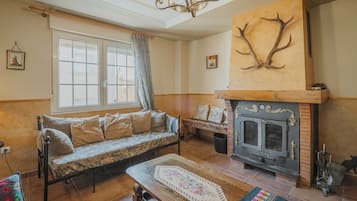 TV, fireplace, DVD player